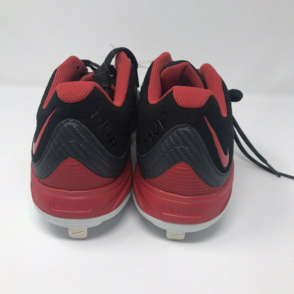 Mens Nike Air MVP Black and Red BSBL Baseball Cleats 684685-061 Size 10.5 - Picture 2 of 5